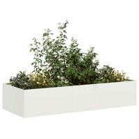 Plantenbak 200x80x40 cm staal wit