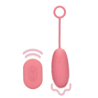 Loveline by Shots Ultra Soft Siliconen Eivibrator met Afstandsbediening - Roze Arabesque