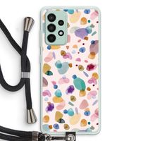 Terrazzo Memphis Pink: Samsung Galaxy A52s 5G Transparant Hoesje met koord