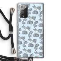 Poezen: Samsung Galaxy Note 20 / Note 20 5G Transparant Hoesje met koord
