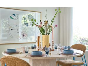 Villa Collection Styles kandelaar Polyresin (hars) Roze, Wit