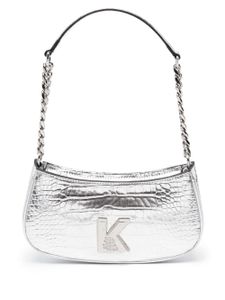 Karl Lagerfeld sac porté épaule métallisé - Argent