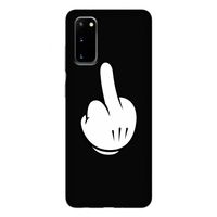 Middle finger black: Samsung Galaxy S20 Tough Case