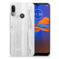 Motorola Moto E6 Plus | Bumper Hoesje | White Wood