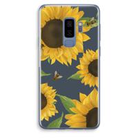 Sunflower and bees: Samsung Galaxy S9 Plus Transparant Hoesje