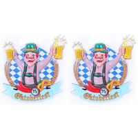 2x Oktoberfest 3D muur/wand decoraties Hans 44cm