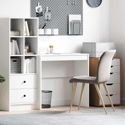Bureau Wit 80 x 40 x 76 cm Bewerkt hout