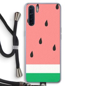 Watermeloen: Oppo A91 Transparant Hoesje met koord