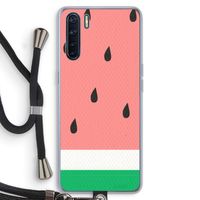 Watermeloen: Oppo A91 Transparant Hoesje met koord