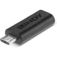 Lindy 41903 tussenstuk voor kabels USB Type C USB Type Micro-B Zwart