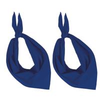 2x Zakdoek bandana kobalt blauw 2x Zakdoek bandana kobalt blauw
