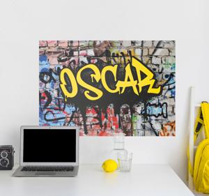 Graffiti kunst gepersonaliseerd poster