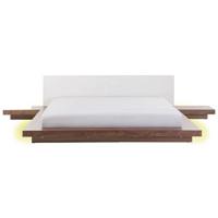 Beliani-ZEN -Tweepersoonsbed LED-Lichte houtkleur-180 x 200 cm-MDF - thumbnail