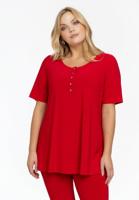 Yoek Tuniek flare knoopjes | Rood | Maat 42/44
