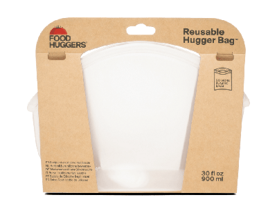 Food Huggers Herbruikbare bewaarzak - 900ml - clear