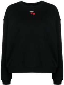 PINKO pull en coton à logo intarsia - Noir