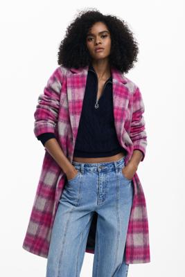 Roze ruitjesjas - RED - M