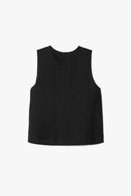 Bloes met bloemenborduursel - BLACK - XL