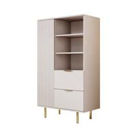 Meubella Vitrinekast Nicola - Beige - 80 cm - Laag - thumbnail