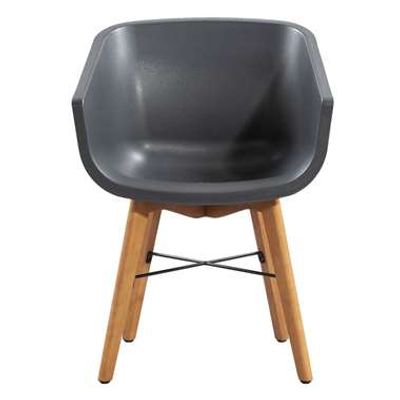 Hartman kuipstoel Amalia - antraciet - eucalyptus onderstel