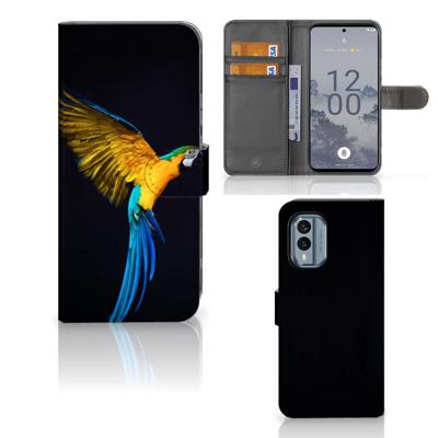 Nokia X30 | Telefoonhoesje | Met pasjeshouder | Papegaai