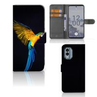 Nokia X30 | Telefoonhoesje | Met pasjeshouder | Papegaai