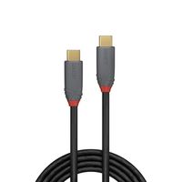 LINDY USB-kabel USB 3.2 Gen2x2 USB-C stekker, USB-C stekker 0.50 m Zwart, Grijs 36900 - thumbnail