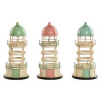 Decoratieve figuren Home ESPRIT Blauw Groen Roze 13 x 13 x 27,5 cm (3 Stuks)