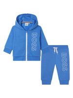 BOSS Kidswear survêtement à logo embossé - Bleu