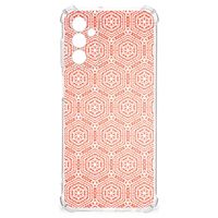 Samsung Galaxy M13 4G | M23 Doorzichtige Silicone Hoesje Pattern Orange