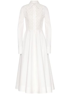 Valentino Garavani chemise Compact Popeline à broderies - Blanc