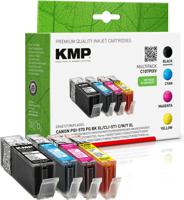 KMP Inktcartridge vervangt Canon PGI-570PGBK XL, CLI-571C XL, CLI-571M XL, CLI-571Y XL Compatibel Combipack Zwart, Cyaan, Magenta, Geel C107PIXV 1567,0050