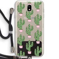 Cactus Lover: Samsung Galaxy J7 (2017) Transparant Hoesje met koord