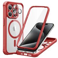 iPhone 15 Pro Armor Tough Case (HaloLock) - Clear Red