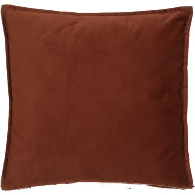 Bank/sierkussens huiskamer Sophia - 52 x 52 cm - Terracotta - polyester - met rits