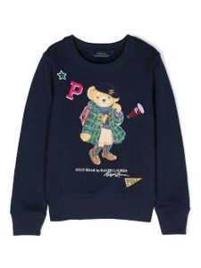 POLO RALPH LAUREN KIDS sweat à motif Teddy Bear - Bleu