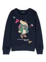 Ralph Lauren Kids sweat à motif Teddy Bear - Bleu - thumbnail