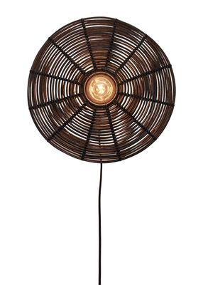 GOOD&MOJO Wandlamp 'Tanami' Rotan, 40cm, kleur Zwart