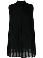 Claudie Pierlot semi-sheer fine-ribbed top - Noir