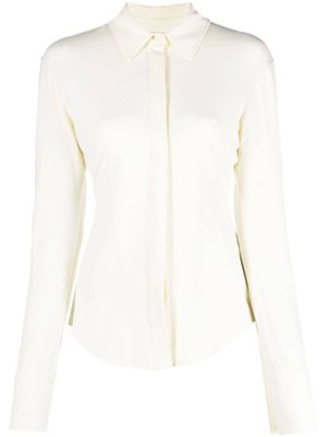 The Attico chemise Elton à logo brodé - Blanc