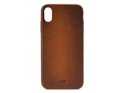 Senza Senza Desire Leather Cover Apple iPhone Xs Max Burned Cognac