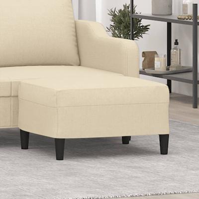 Voetenbank 70x55x41 cm stof crmekleurig