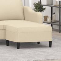 Voetenbank 70x55x41 cm stof crmekleurig