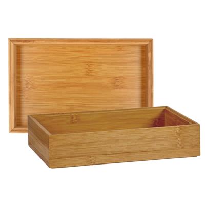 Kinvara Lade sorteer bakjes - 2x - organizers - bamboe hout - opbergbakje - 23 x 15 x 5 cm