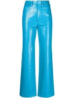 ROTATE BIRGER CHRISTENSEN pantalon droit à taille haute - Bleu