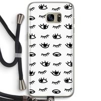 Eye pattern #2: Samsung Galaxy S7 Edge Transparant Hoesje met koord