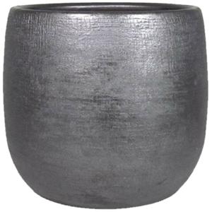 Floran Plantenpot Mira - keramiek - zwart - 24 x 22 cm - bloempot