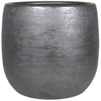 Floran Plantenpot Mira - keramiek - zwart - 24 x 22 cm - bloempot