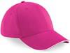 Beechfield CB20 Athleisure 6 Panel Cap - Fuchsia/White - One Size