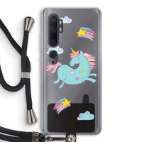 Vliegende eenhoorn: Xiaomi Mi Note 10 Transparant Hoesje met koord